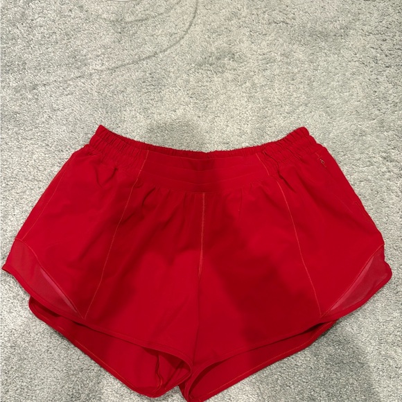 lululemon athletica Pants - lululemon athletica Vibrant Red Athletic Shorts
